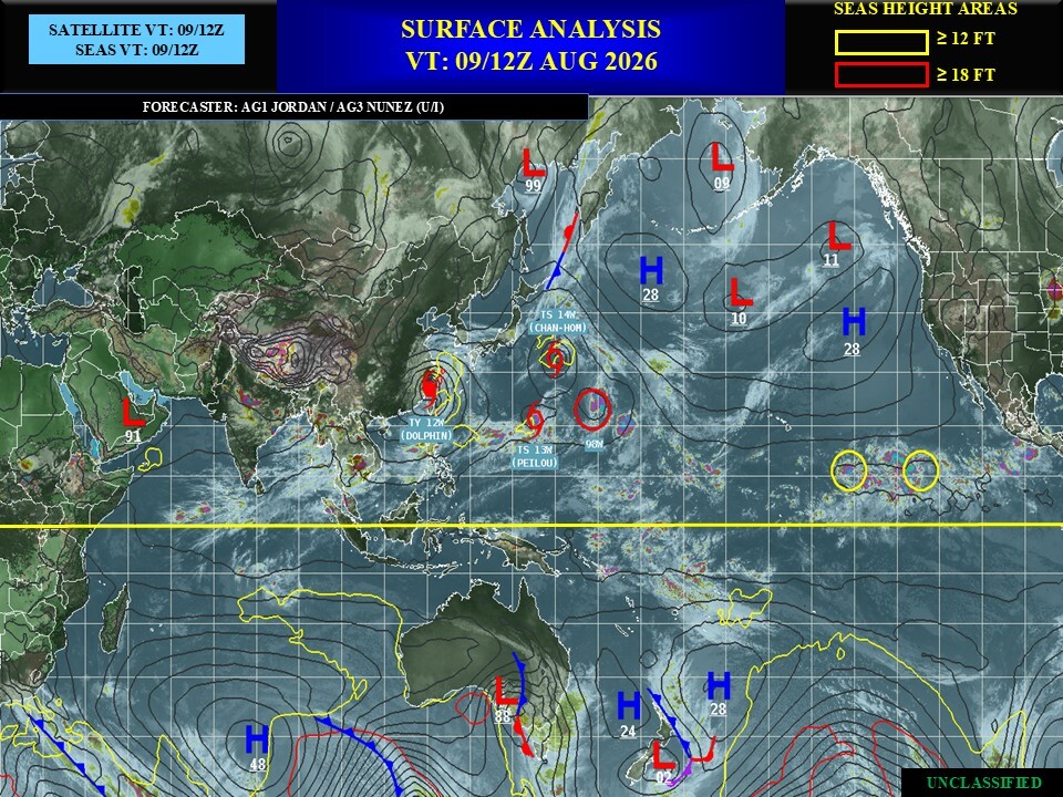 WESTERN PACIFIC: TY 12W(DOLPHIN) CAT 1 US landfall south of TAIZHOU/CHINA/TS 14W(CHAN-HOM)/TS 13W(PEILOU)/TCFA for Invest 98W//09@1030 UTC