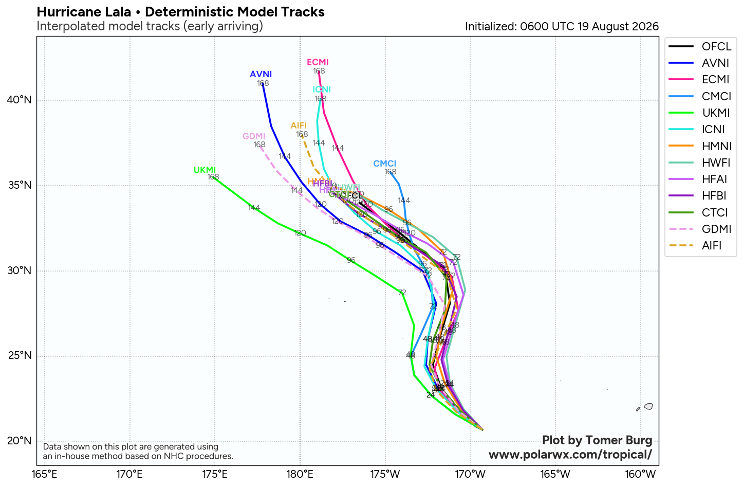 WESTERN PACIFIC: TS 17W(SAUDEL) to reach Typhoon Intensity within 48h/Invests 94W,95W,96W/CENTRAL PACIFIC: HU 01C(LALA) peaks at CAT 4 US//19@1015 UTC