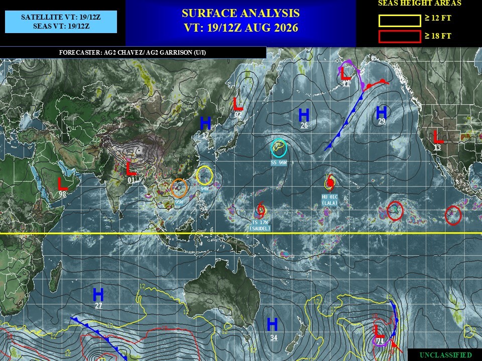 REUNION: données climatologiques du 19/08/2026 