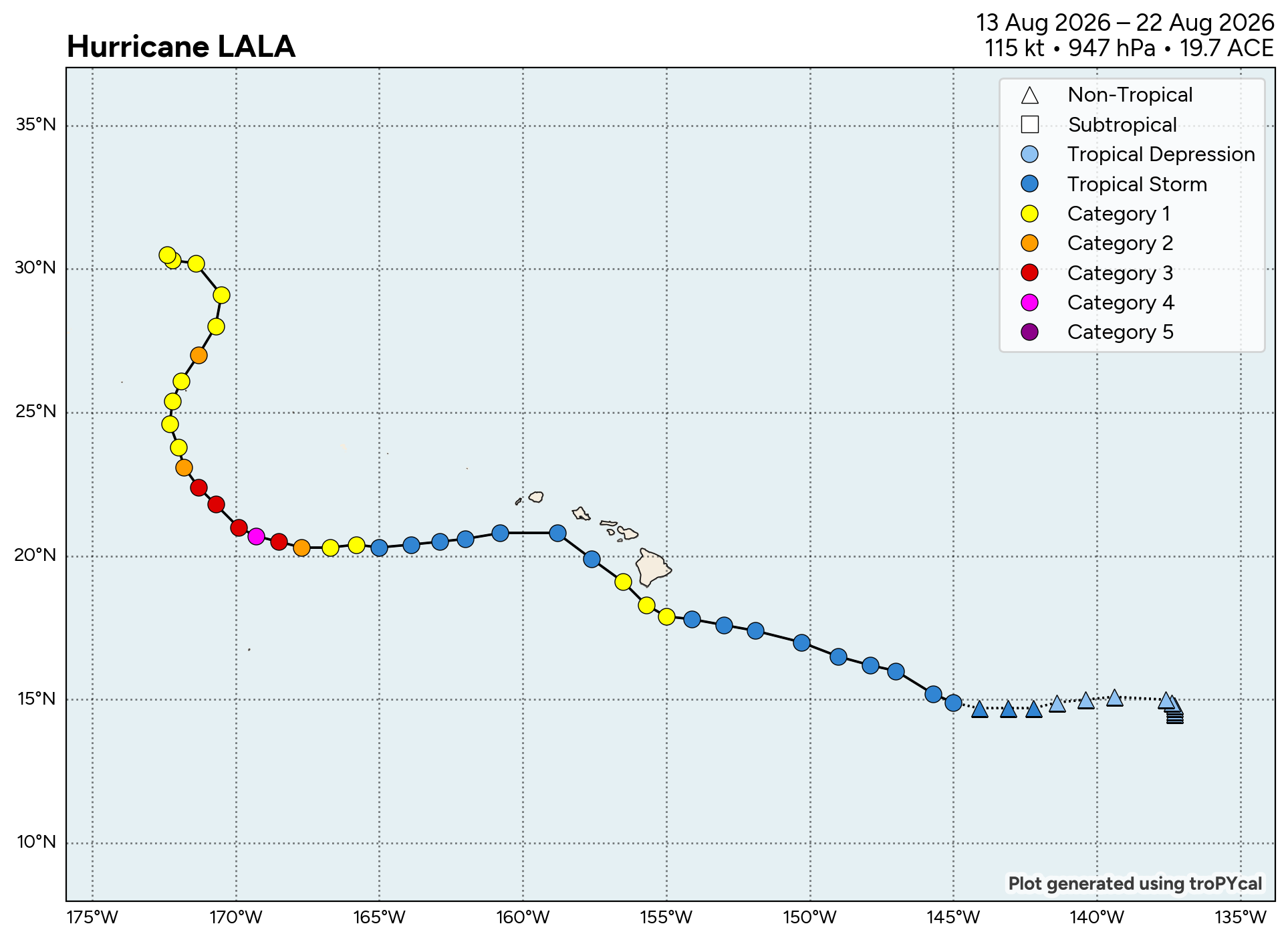 WESTERN PACIFIC:TY 17W(SAUDEL) CAT 3 US,RI past 24 hours,forecast to peak at Super Typhoon Intensity by 36h/TS 18W(NARRA)/Invest 94W/CENTRAL PACIFIC:TD 19W/94W/CENTRAL PACIFIC:HU 01C(LALA) /TS 02C(MOKE)//22@1630 UTC