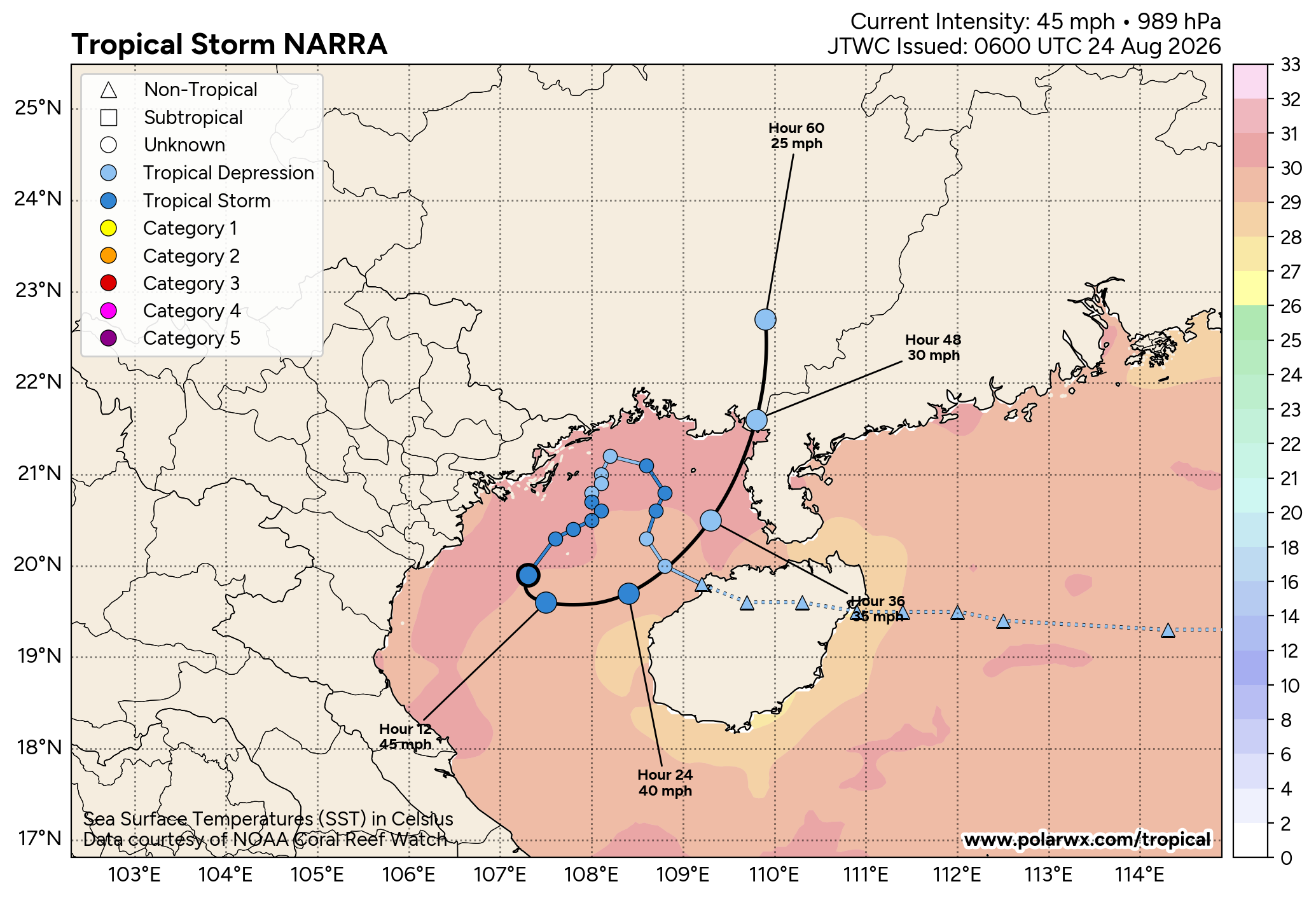 WESTERN PACIFIC: TY 17W(SAUDEL) CAT 3 US  failed to reach STY Intensity,to track close North of OKINAWA by 36h/TS 18W(NARRA)/TD 19W(ATSANI)/98W/CPA:TS 01C(LALA)/TS 02C(MOKE)//EPA:TS 09E(ISELLE)/91E/ATL:95L//24@1100UTC