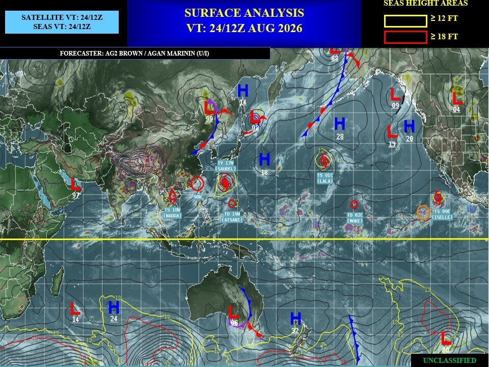 REUNION: données climatologiques du 24/08/2026