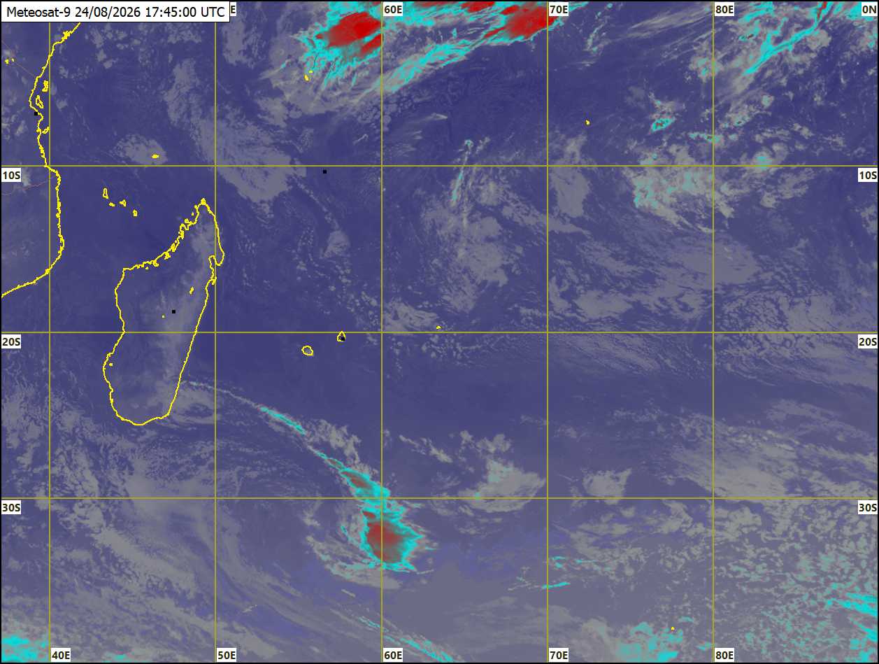 MAURICE: données climatologiques du 24/08/2026