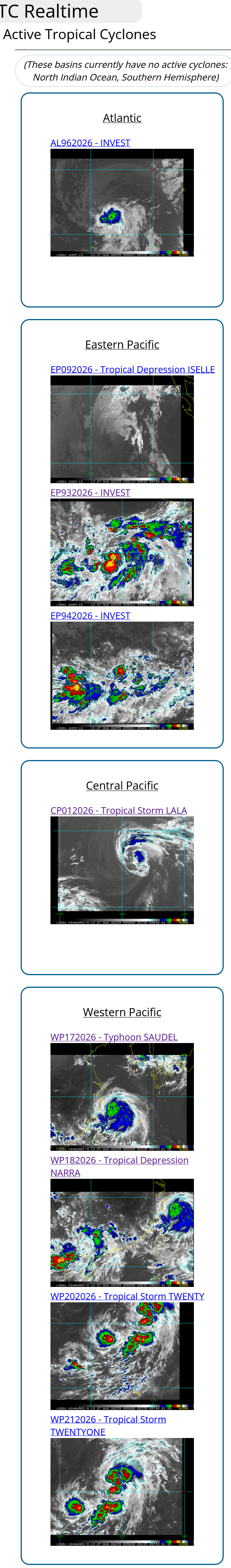 WESTERN PACIFIC: TY 17W(SAUDEL)CAT 1 US to make landfall over Eastern CHINA before 24 hours/TS 20W/TS 21W(ETAU)/CPA:TS 01C(LALA) still there/EPA:09E(ISELLE)/93E/94E/ATL:96L//27@1100 UTC
