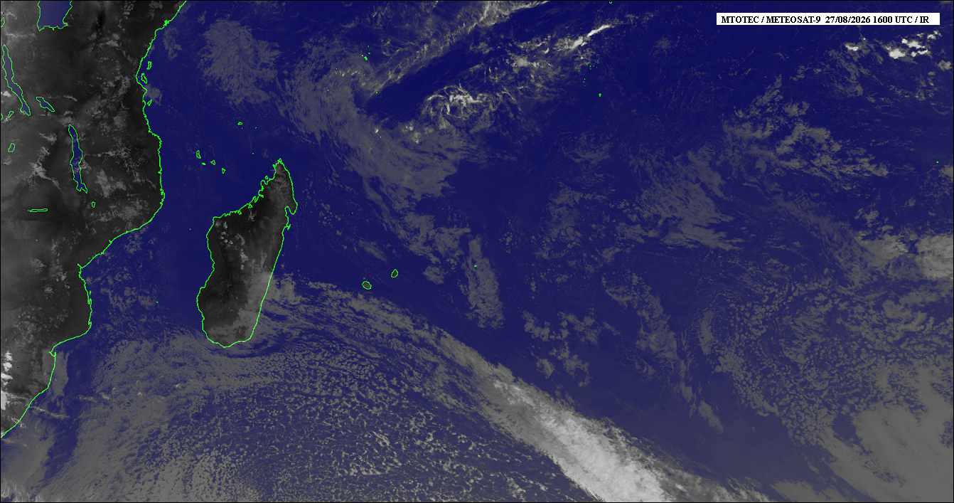 ILES SOEURS: Maurice/Réunion/Rodrigues/Agaléga/Tromelin: relevés climatologiques du 27/08/26