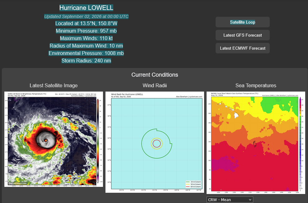 EASTERN PACIFIC: HU 11E(KARINA) CAT 4 US, SAR displays 120kt sustained winds/CENTRAL PACIFIC:HU 12E(LOWEL) CAT 3 intensifying//0902 0600UTC