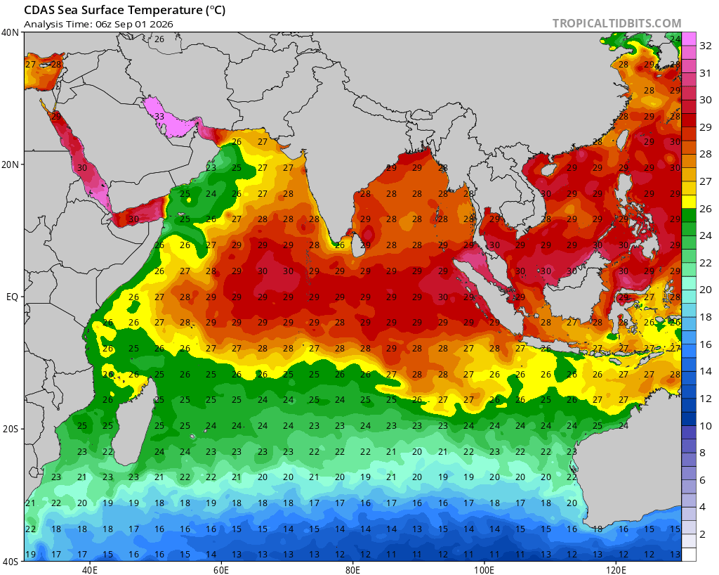 ILES SOEURS: Maurice/Réunion/Rodrigues/Agaléga/Tromelin: relevés climatologiques du 01/09/26