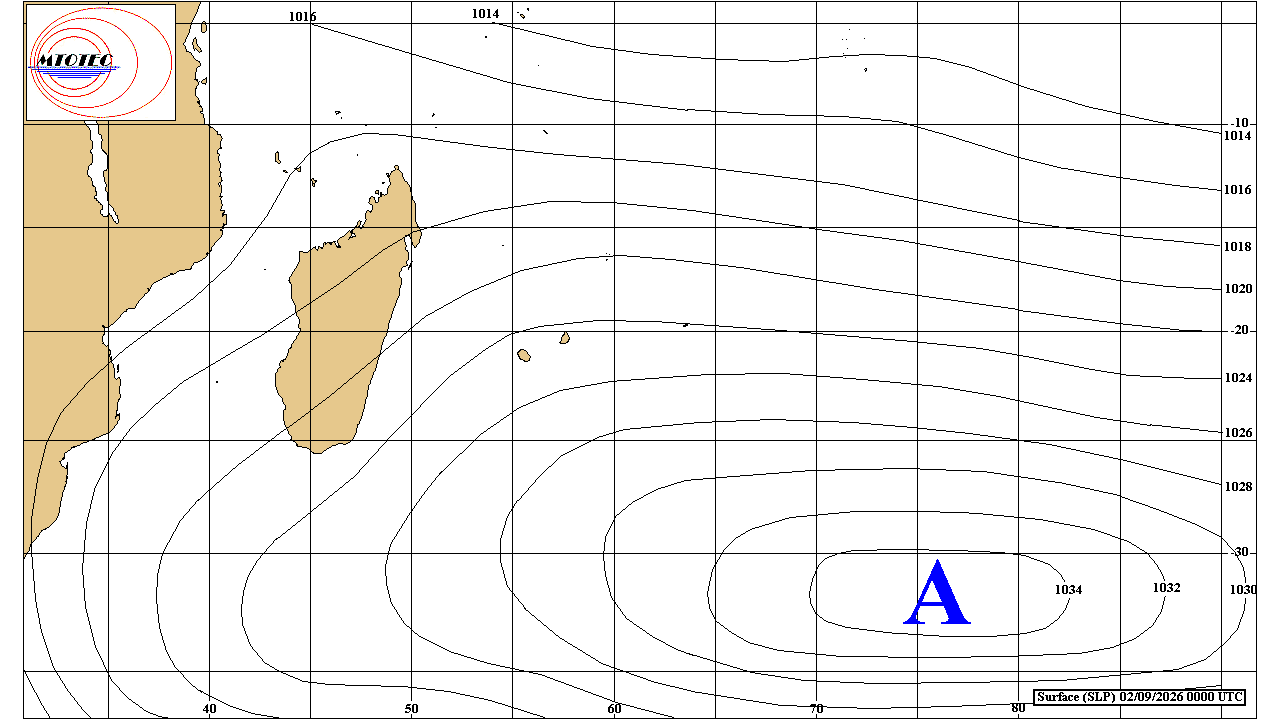 ILES SOEURS: Maurice/Réunion/Rodrigues/Agaléga/Tromelin: relevés climatologiques du 02/09/26