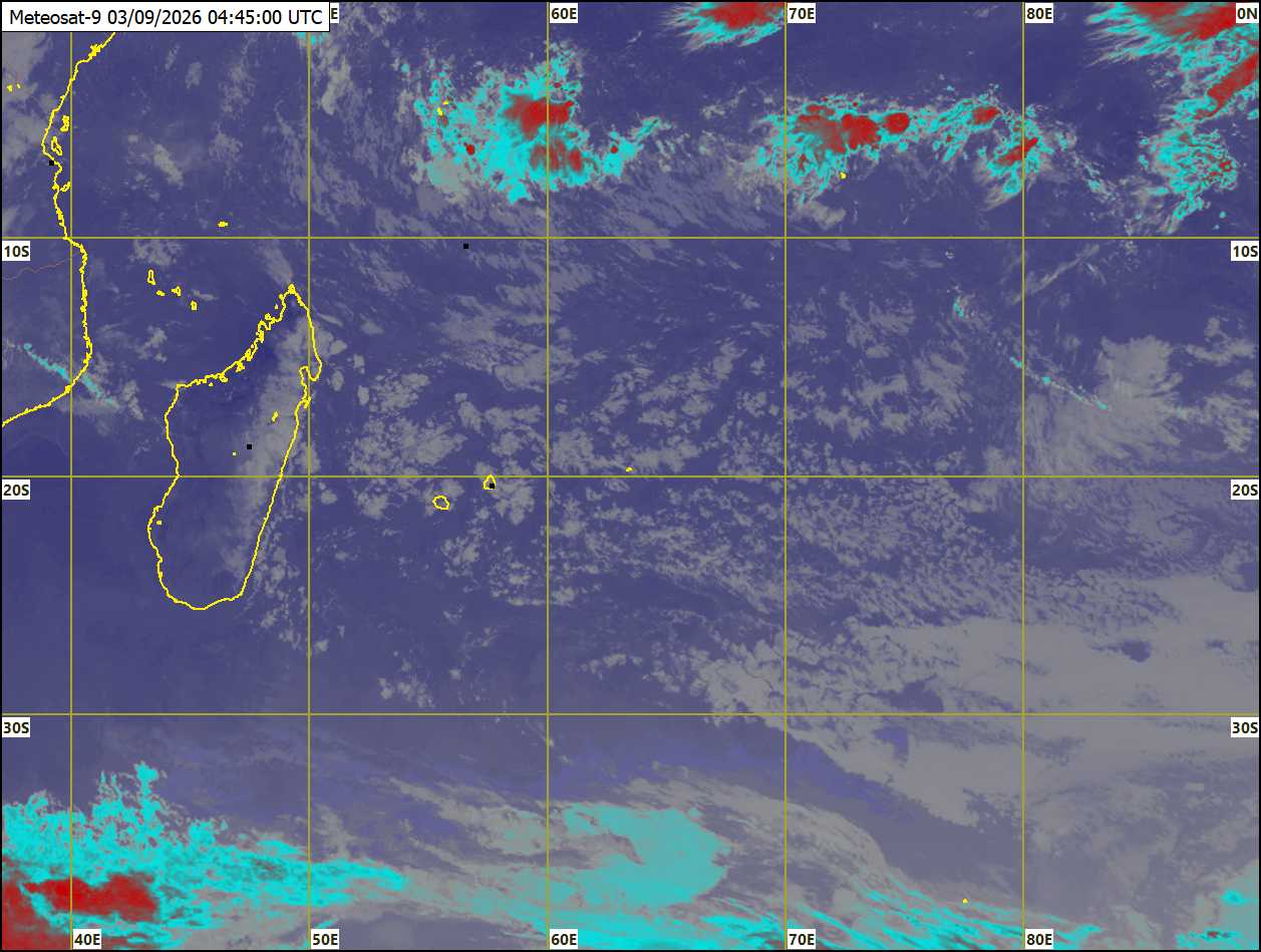 ILES SOEURS: Maurice/Réunion/Rodrigues/Agaléga/Tromelin: relevés climatologiques du 03/09/26