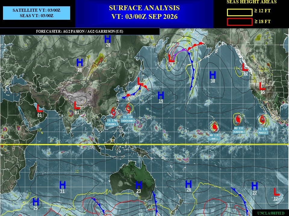 ILES SOEURS: Maurice/Réunion/Rodrigues/Agaléga/Tromelin: relevés climatologiques du 03/09/26