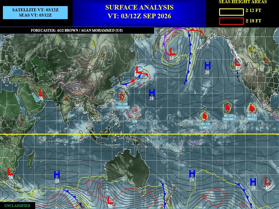 ILES SOEURS: Maurice/Réunion/Rodrigues/Agaléga/Tromelin: relevés climatologiques du 03/09/26