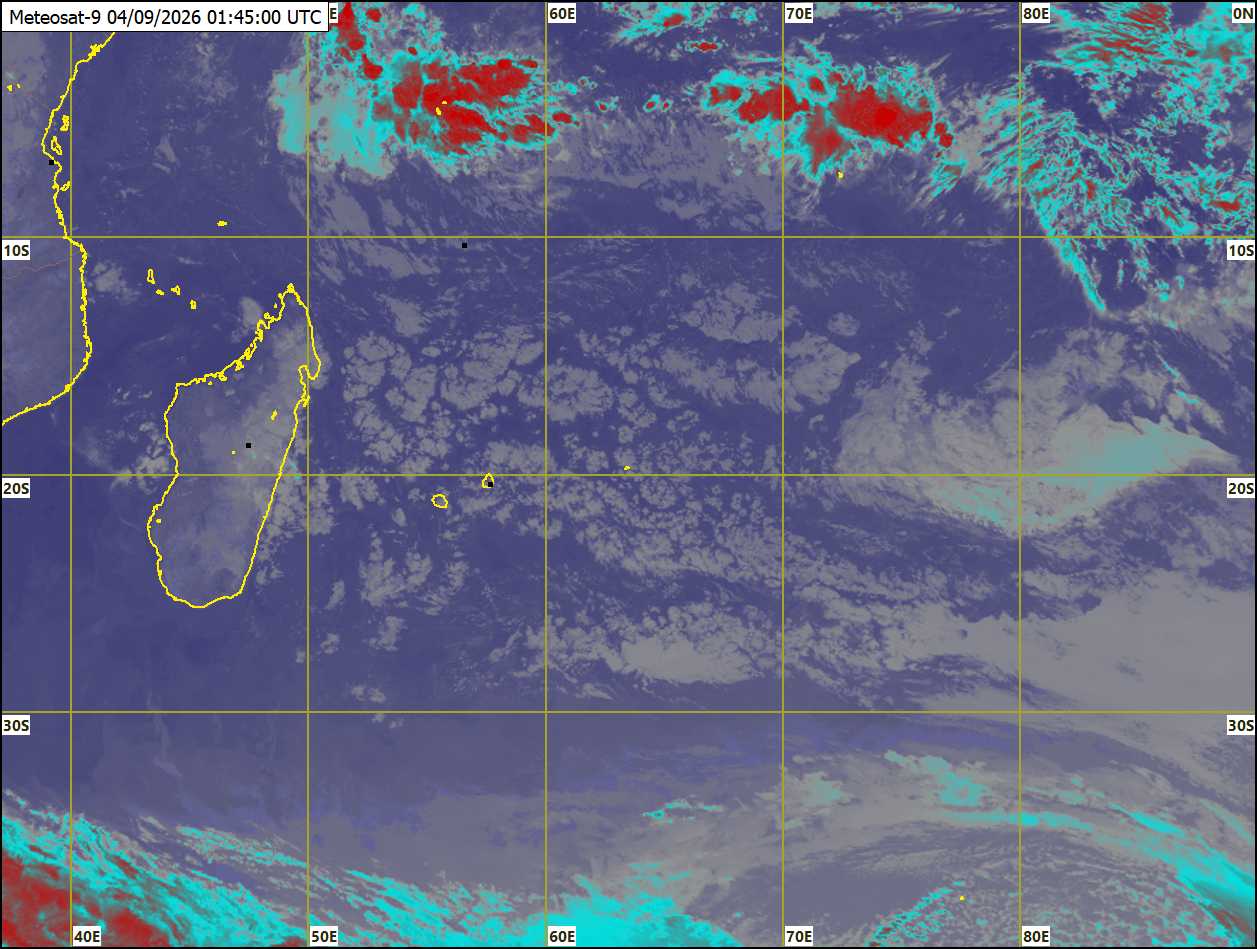 ILES SOEURS: Maurice/Réunion/Rodrigues/Agaléga/Tromelin: relevés climatologiques du 04/09/26