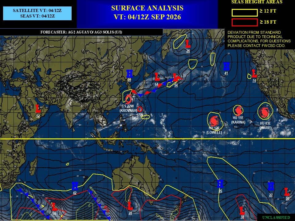 ILES SOEURS: Maurice/Réunion/Rodrigues/Agaléga/Tromelin: relevés climatologiques du 04/09/26