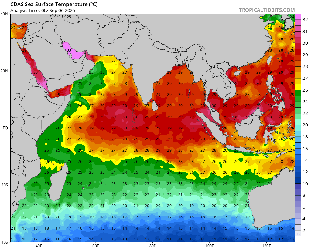 ILES SOEURS: Maurice/Réunion/Rodrigues/Agaléga/Tromelin: relevés climatologiques du 06/09/26