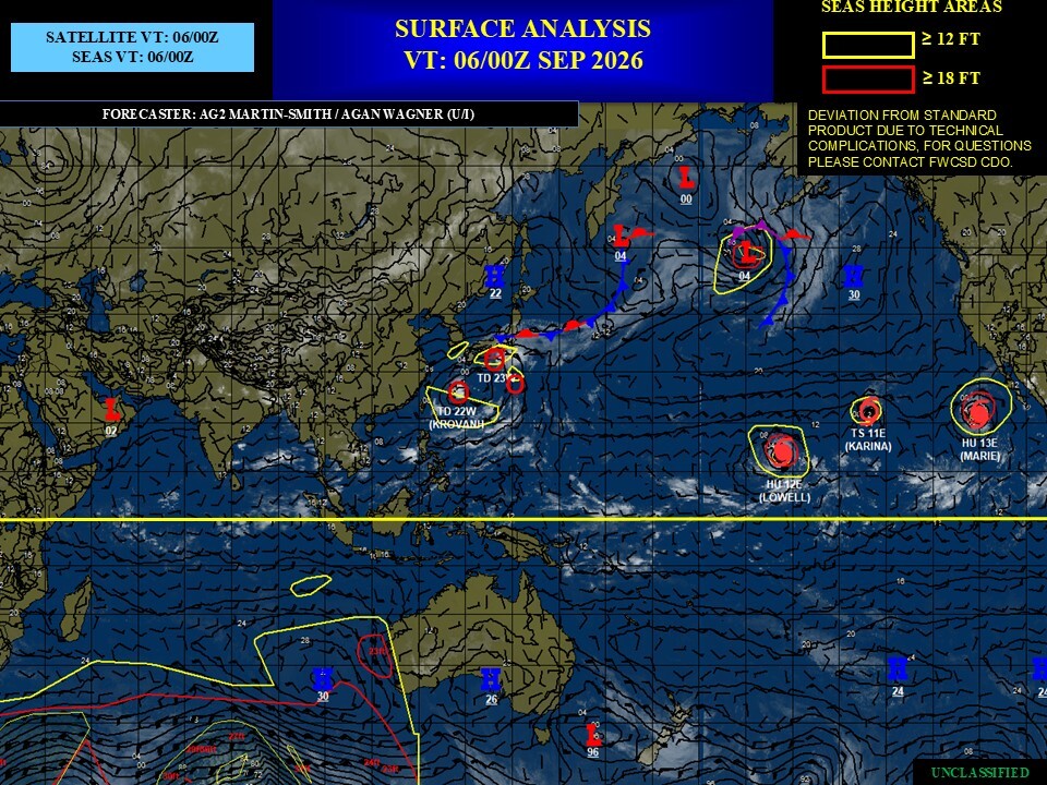 ILES SOEURS: Maurice/Réunion/Rodrigues/Agaléga/Tromelin: relevés climatologiques du 06/09/26
