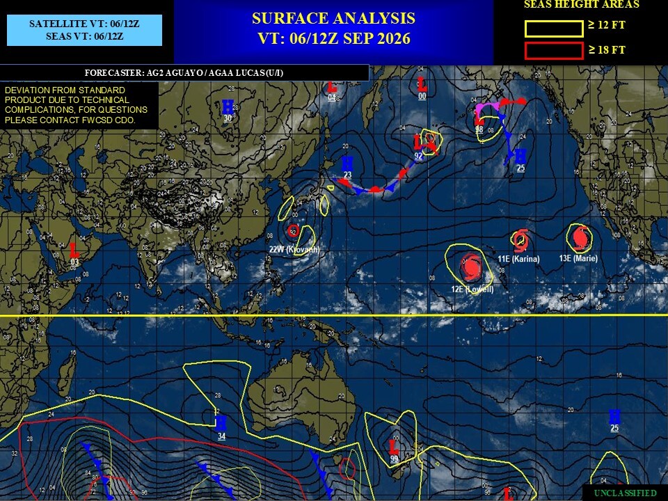 ILES SOEURS: Maurice/Réunion/Rodrigues/Agaléga/Tromelin: relevés climatologiques du 06/09/26