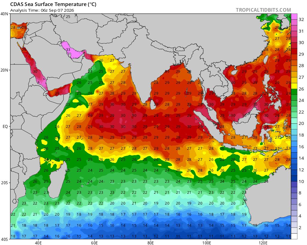 ILES SOEURS: Maurice/Réunion/Rodrigues/Agaléga/Tromelin: relevés climatologiques du 07/09/26
