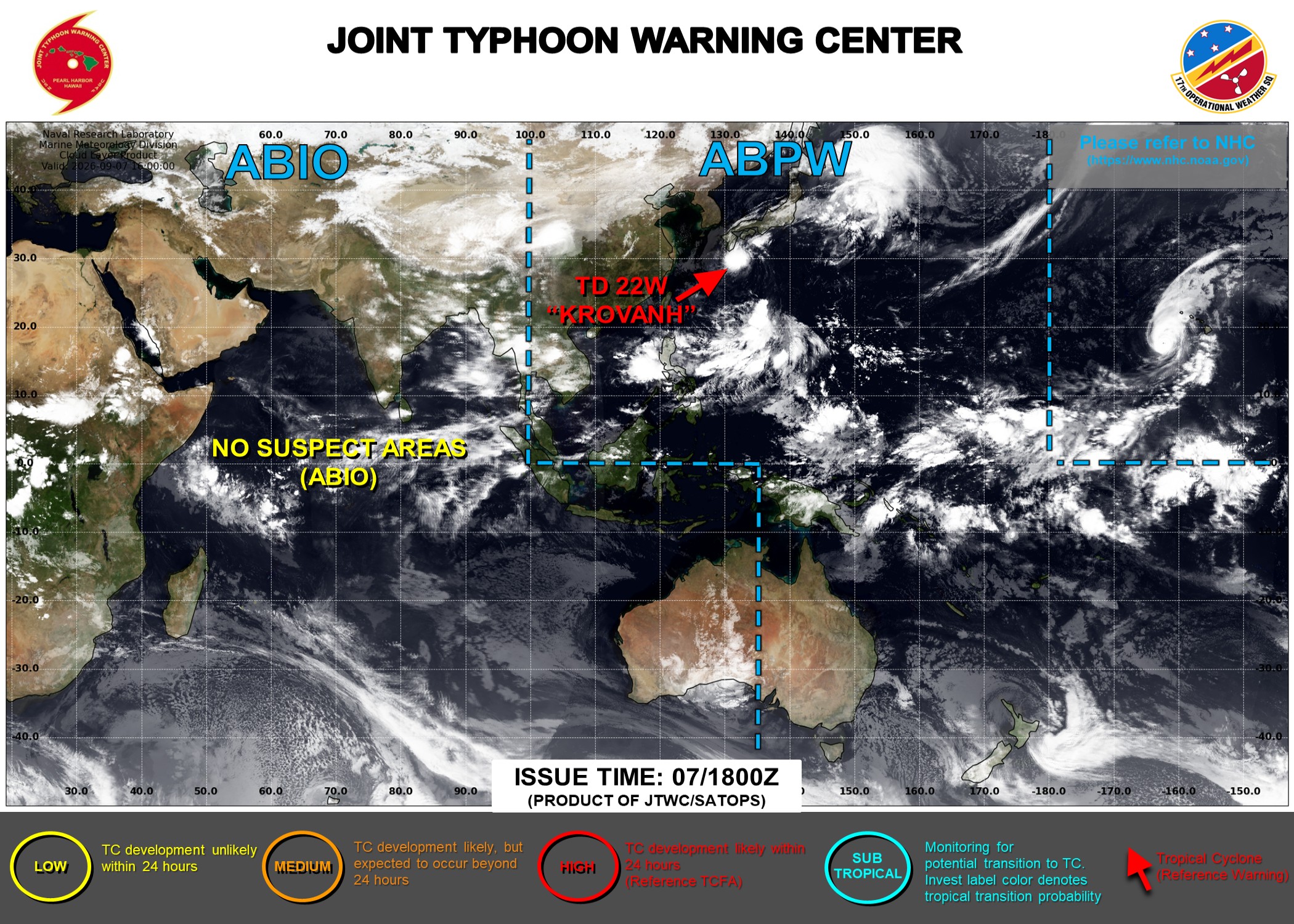 ILES SOEURS: Maurice/Réunion/Rodrigues/Agaléga/Tromelin: relevés climatologiques du 07/09/26