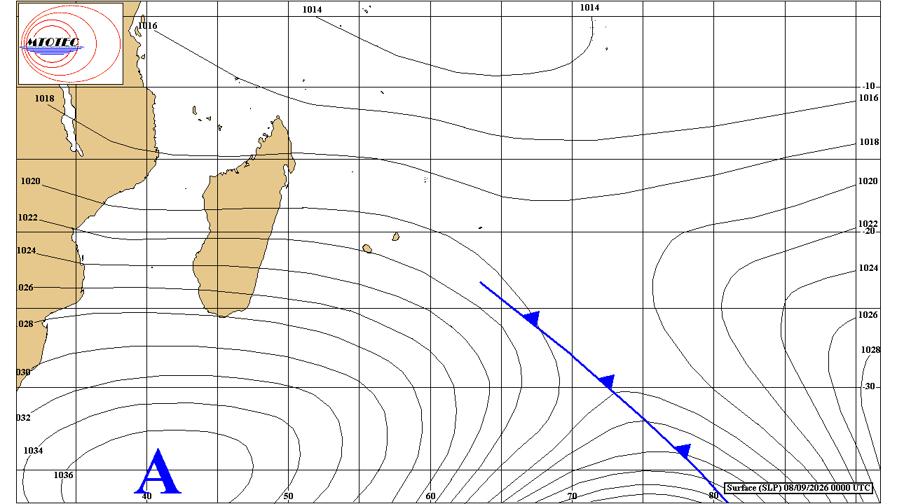 ILES SOEURS: Maurice/Réunion/Rodrigues/Agaléga/Tromelin: relevés climatologiques du 08/09/26