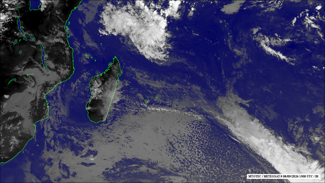 ILES SOEURS: Maurice/Réunion/Rodrigues/Agaléga/Tromelin: relevés climatologiques du 08/09/26