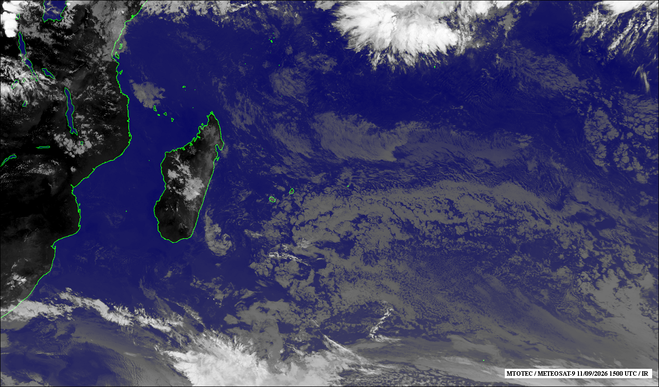 ILES SOEURS: Maurice/Réunion/Rodrigues/Agaléga/Tromelin: relevés climatologiques du 11/09/26