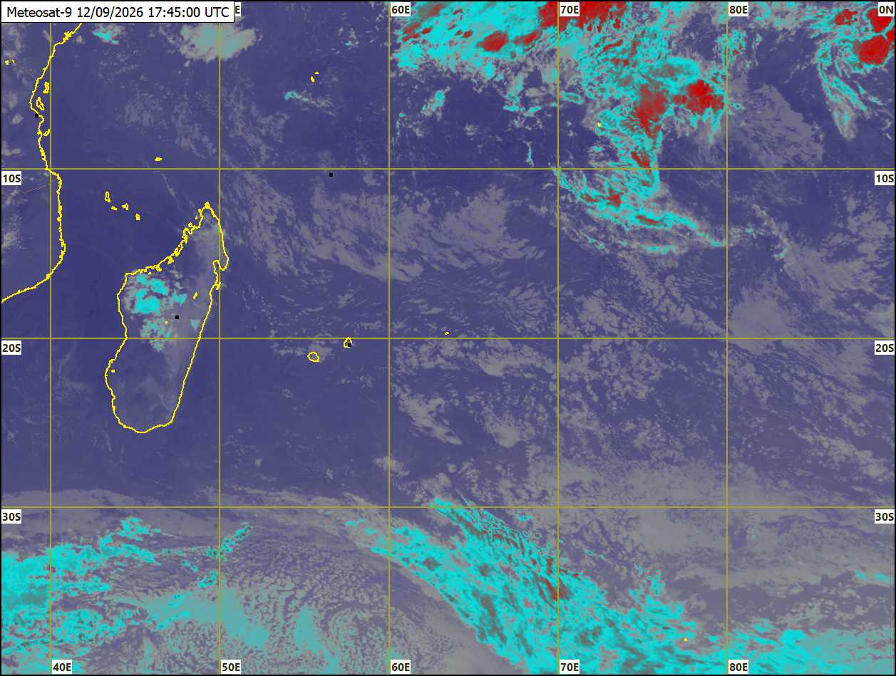 ILES SOEURS: Maurice/Réunion/Rodrigues/Agaléga/Tromelin: relevés climatologiques du 12/09/26