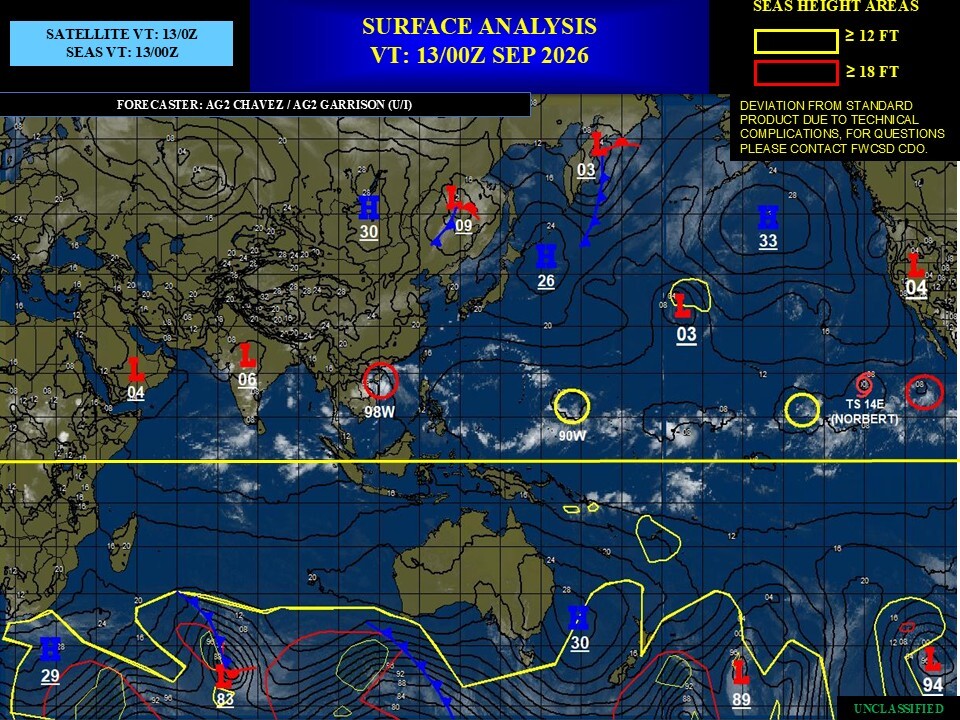 ILES SOEURS: Maurice/Réunion/Rodrigues/Agaléga/Tromelin: relevés & analyses climatologiques du 13/09/26
