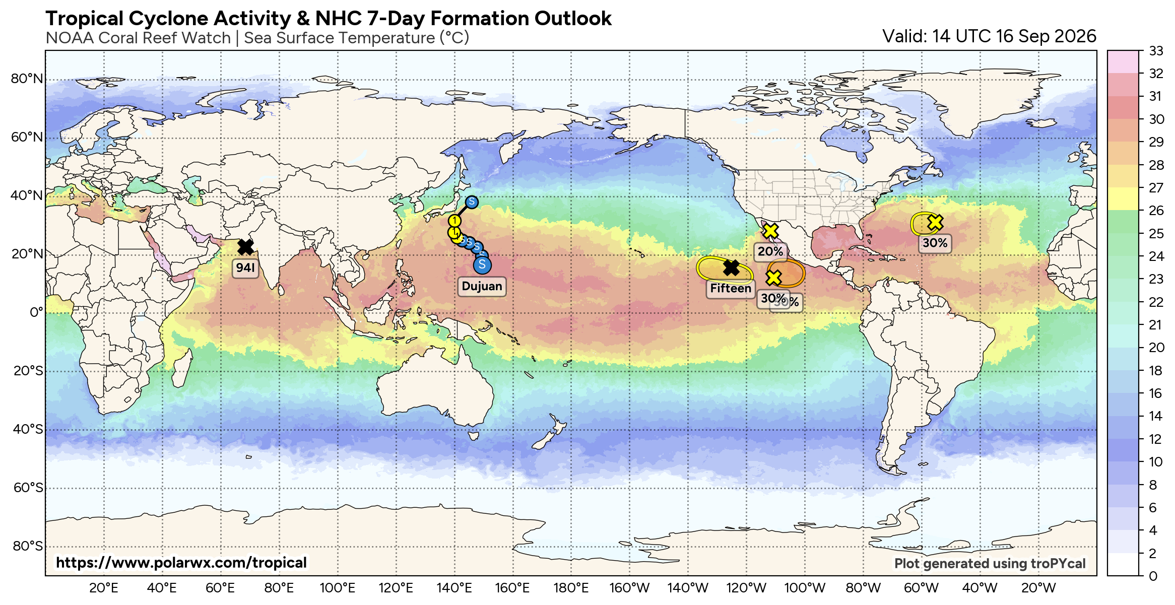 3 Week Tropical Cyclone Formation Probability//09/15/26