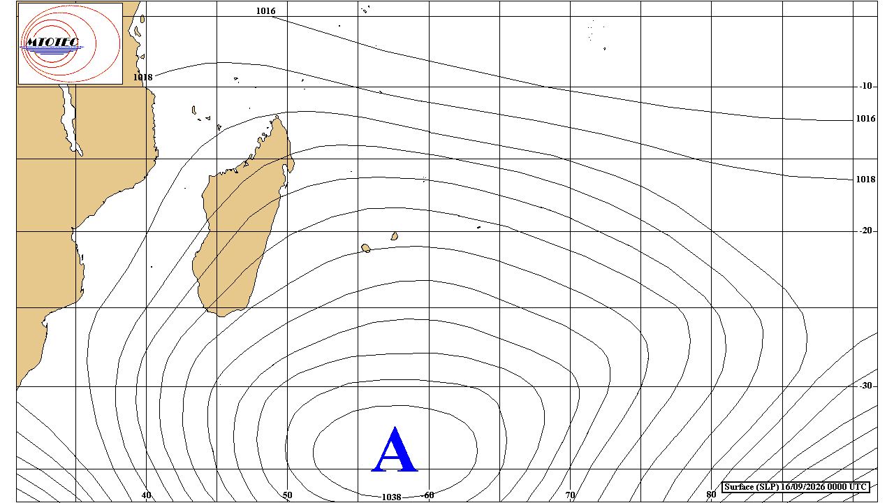 ILES SOEURS: Maurice/Réunion/Rodrigues/Agaléga/Tromelin: relevés & analyses climatologiques du 16/09/26
