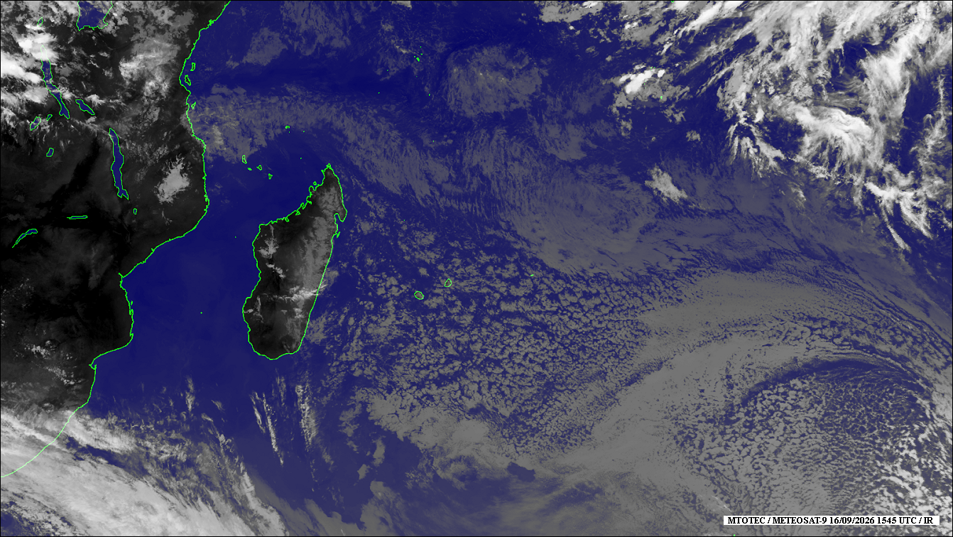 ILES SOEURS: Maurice/Réunion/Rodrigues/Agaléga/Tromelin: relevés & analyses climatologiques du 16/09/26