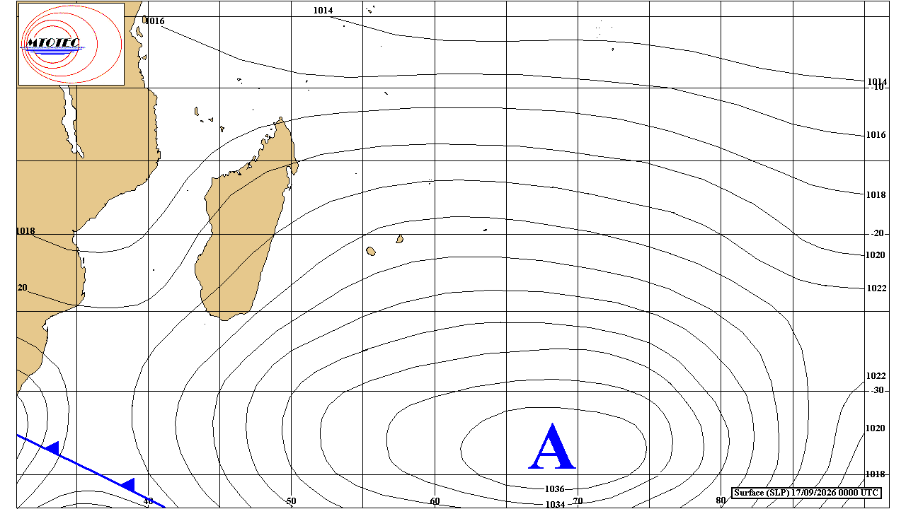 ILES SOEURS: Maurice/Réunion/Rodrigues/Agaléga/Tromelin: relevés & analyses climatologiques du 17/09/26