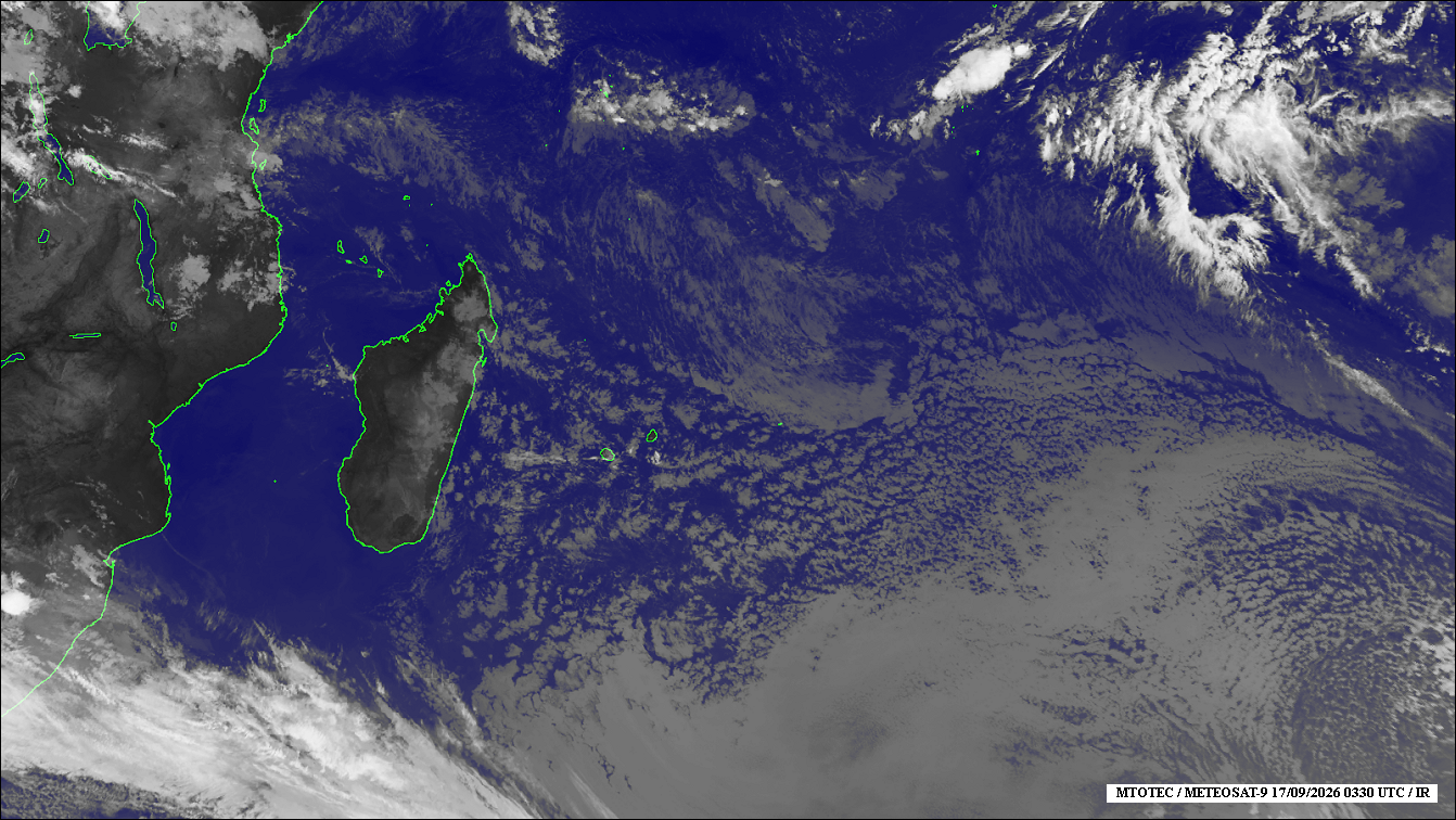 ILES SOEURS: Maurice/Réunion/Rodrigues/Agaléga/Tromelin: relevés & analyses climatologiques du 17/09/26
