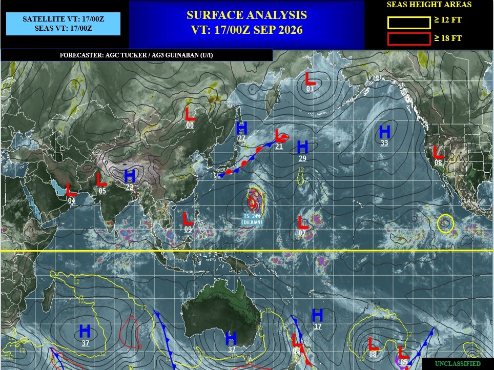 ILES SOEURS: Maurice/Réunion/Rodrigues/Agaléga/Tromelin: relevés & analyses climatologiques du 17/09/26