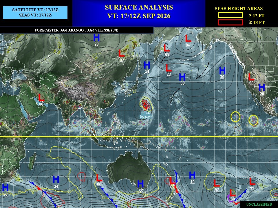 ILES SOEURS: Maurice/Réunion/Rodrigues/Agaléga/Tromelin: relevés & analyses climatologiques du 17/09/26