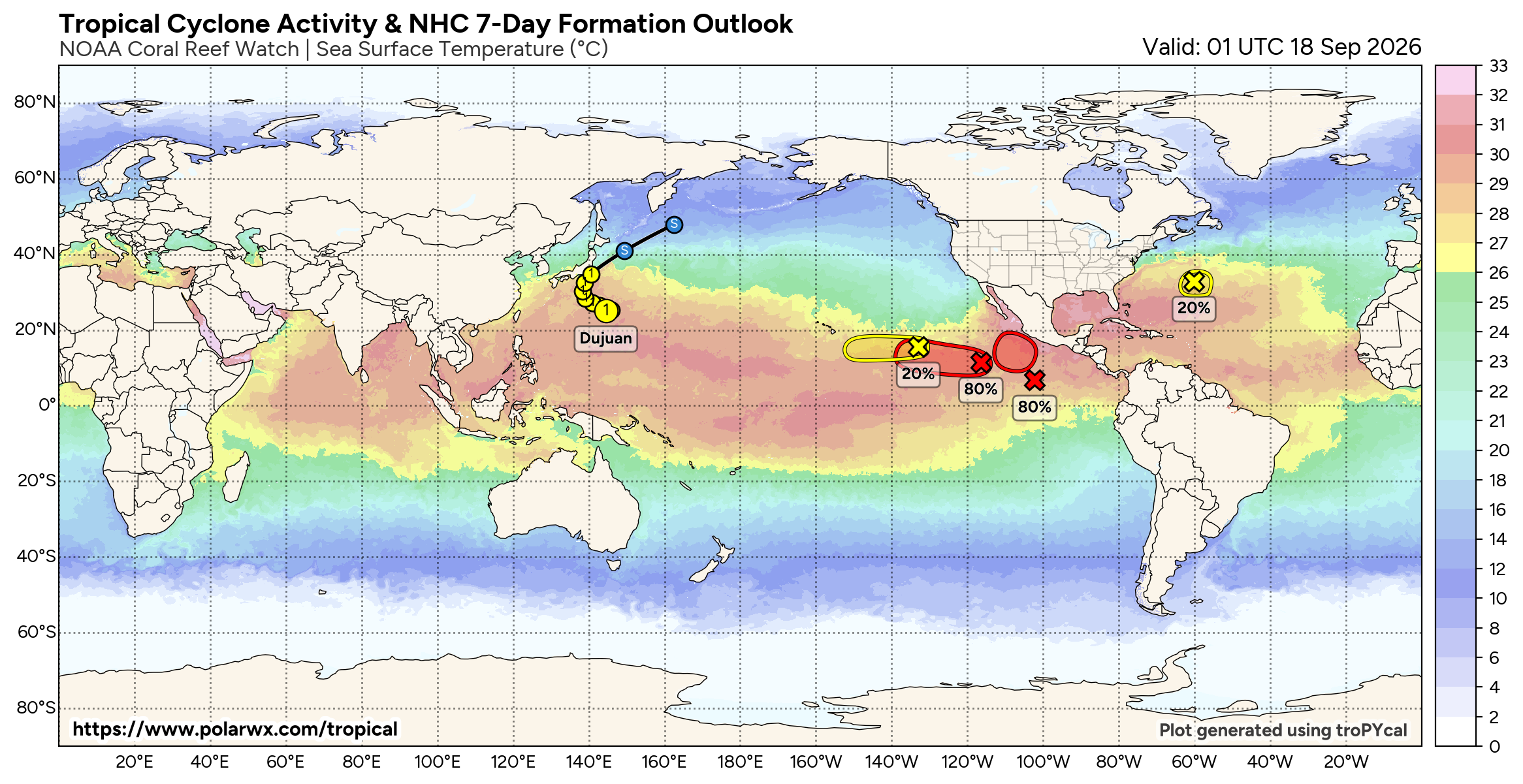 ILES SOEURS: Maurice/Réunion/Rodrigues/Agaléga/Tromelin: relevés & analyses climatologiques du 17/09/26