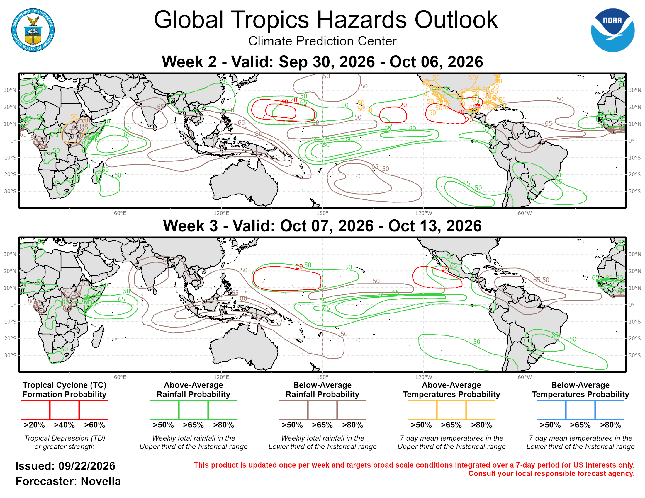 3 Week Tropical Cyclone Formation Probability//09/22/26