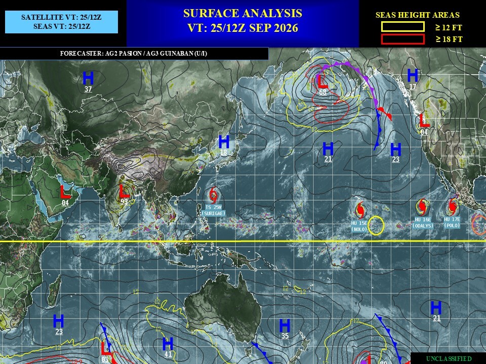 ILES SOEURS: Maurice/Réunion/Rodrigues/Agaléga/Tromelin: relevés & analyses climatologiques du 25/09/26