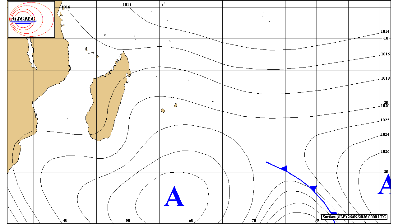 ILES SOEURS: Maurice/Réunion/Rodrigues/Agaléga/Tromelin: relevés & analyses climatologiques du 26/09/26