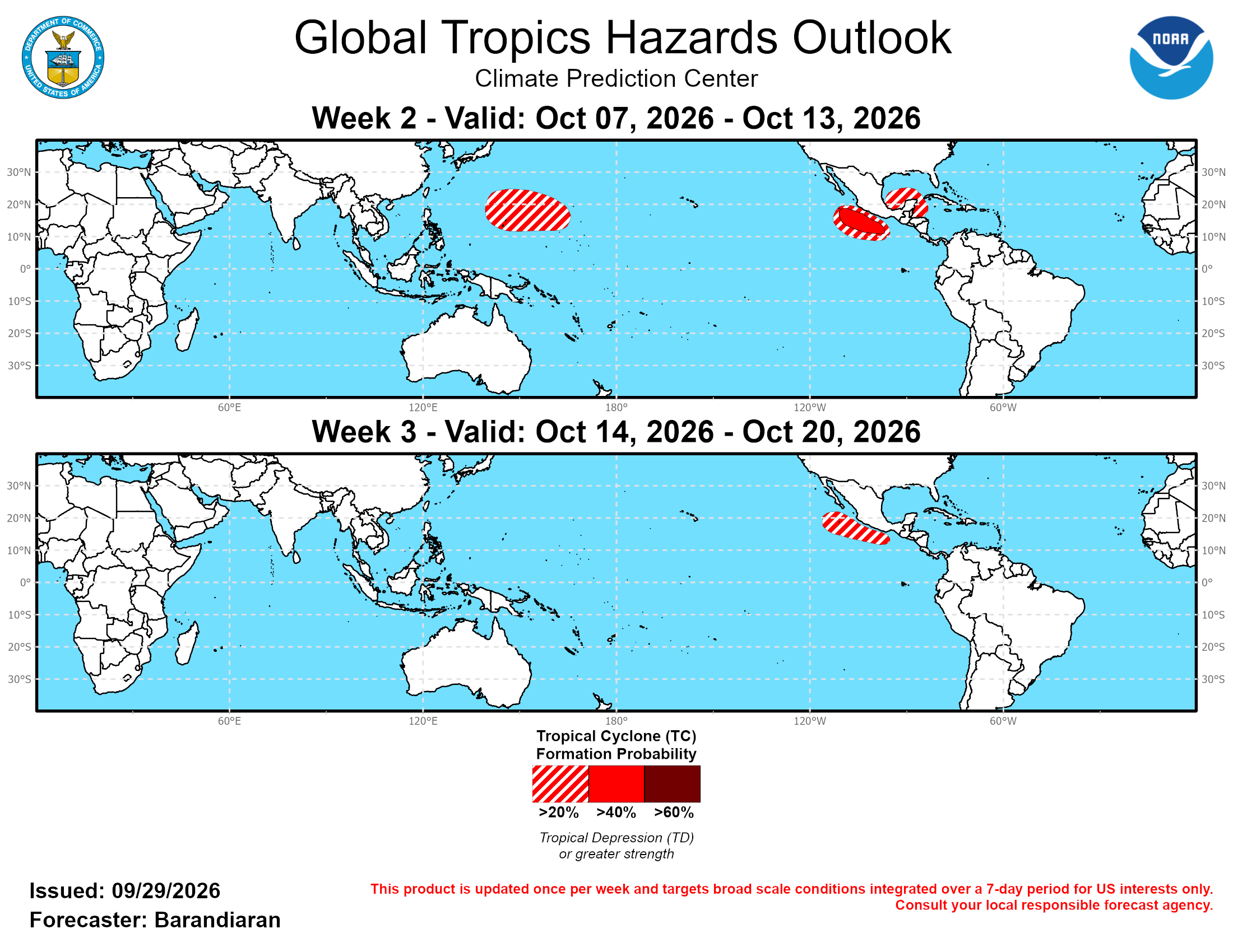 3 Week Tropical Cyclone Formation Probability//09/29/26
