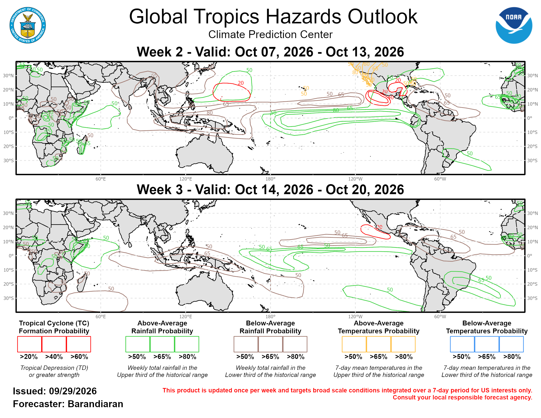 3 Week Tropical Cyclone Formation Probability//09/29/26