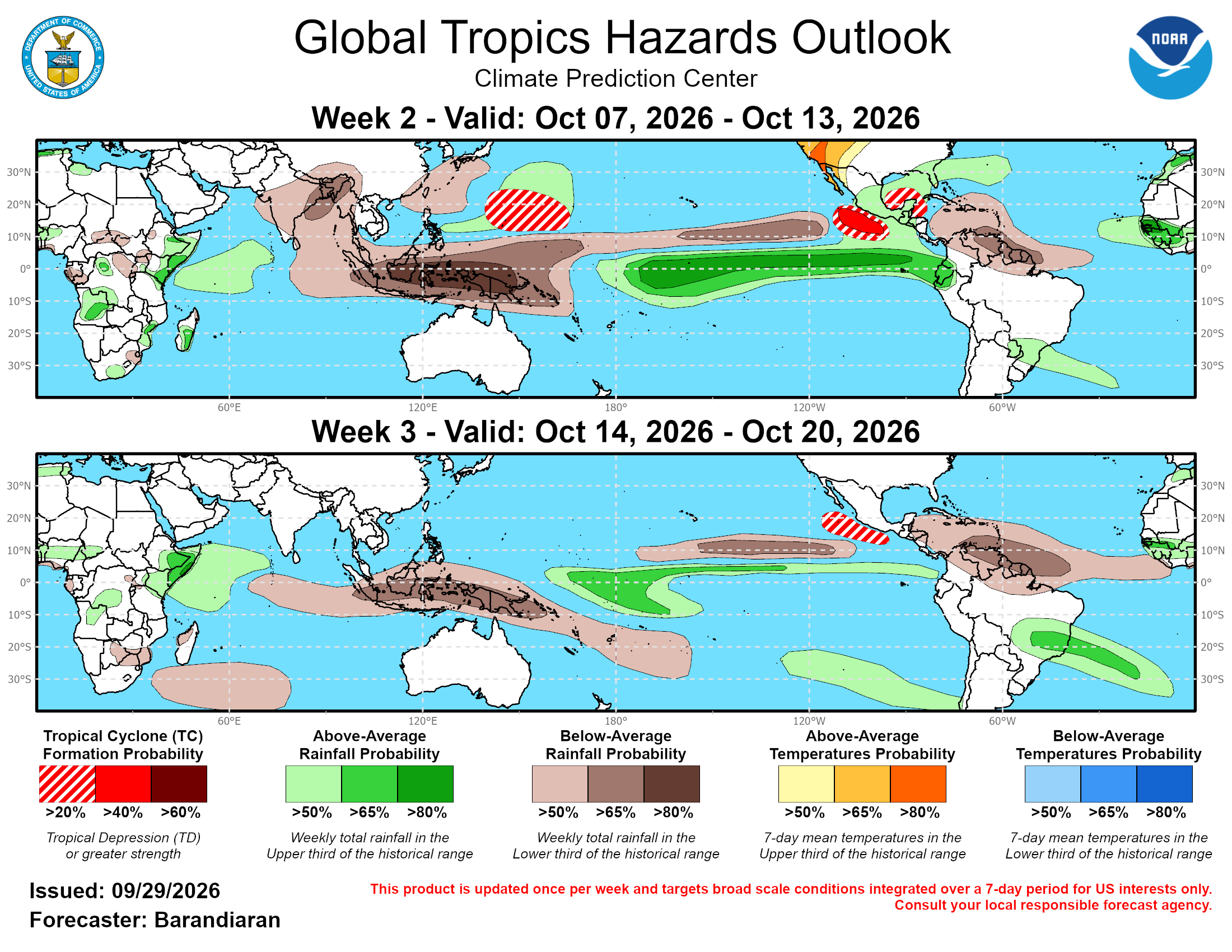 3 Week Tropical Cyclone Formation Probability//09/29/26