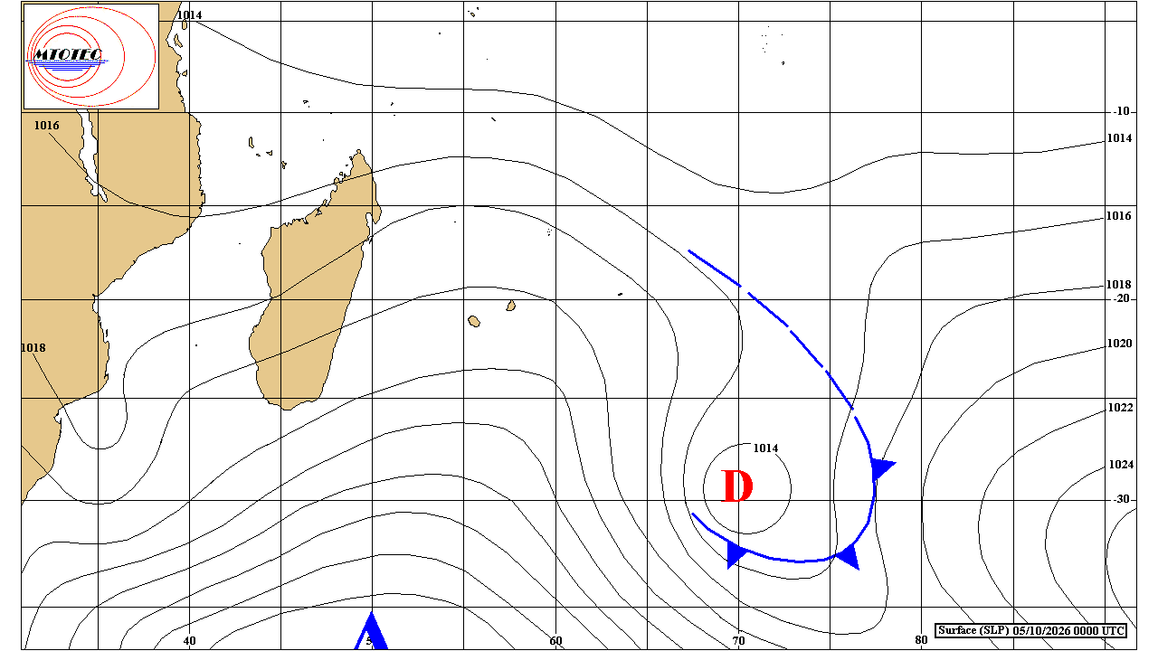 ILES SOEURS: Maurice/Réunion/Rodrigues/Agaléga/Tromelin: relevés & analyses climatologiques du 05/10/26