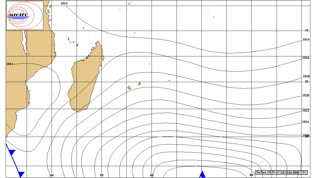 ILES SOEURS: Maurice/Réunion/Rodrigues/Agaléga/Tromelin: relevés & analyses climatologiques du 07/10/26
