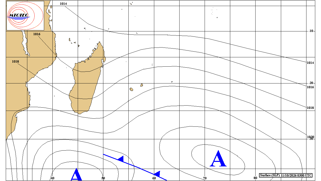 ILES SOEURS: Maurice/Réunion/Rodrigues/Agaléga/Tromelin: relevés & analyses climatologiques du 11/10/26