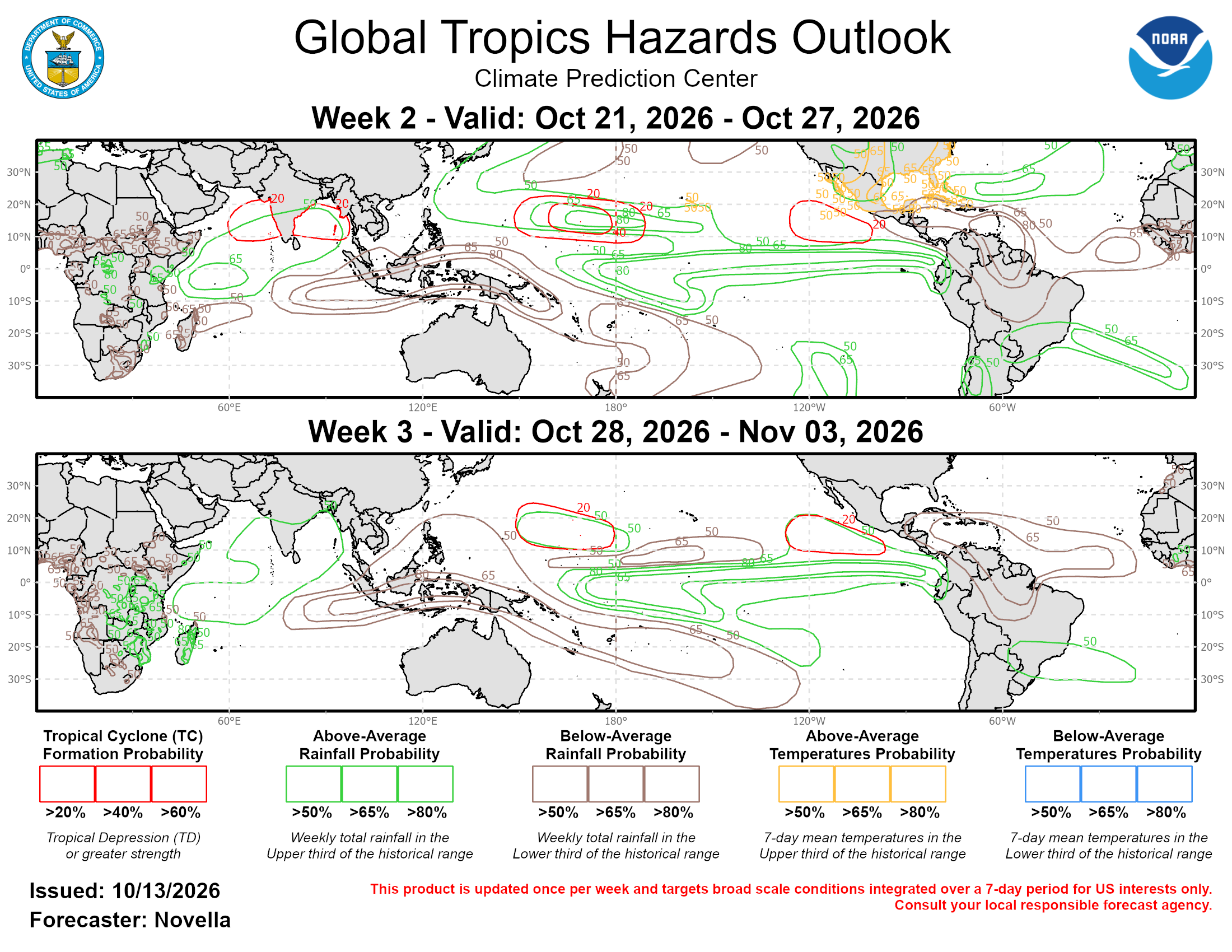3 Week Tropical Cyclone Formation Probability//10/13/26 