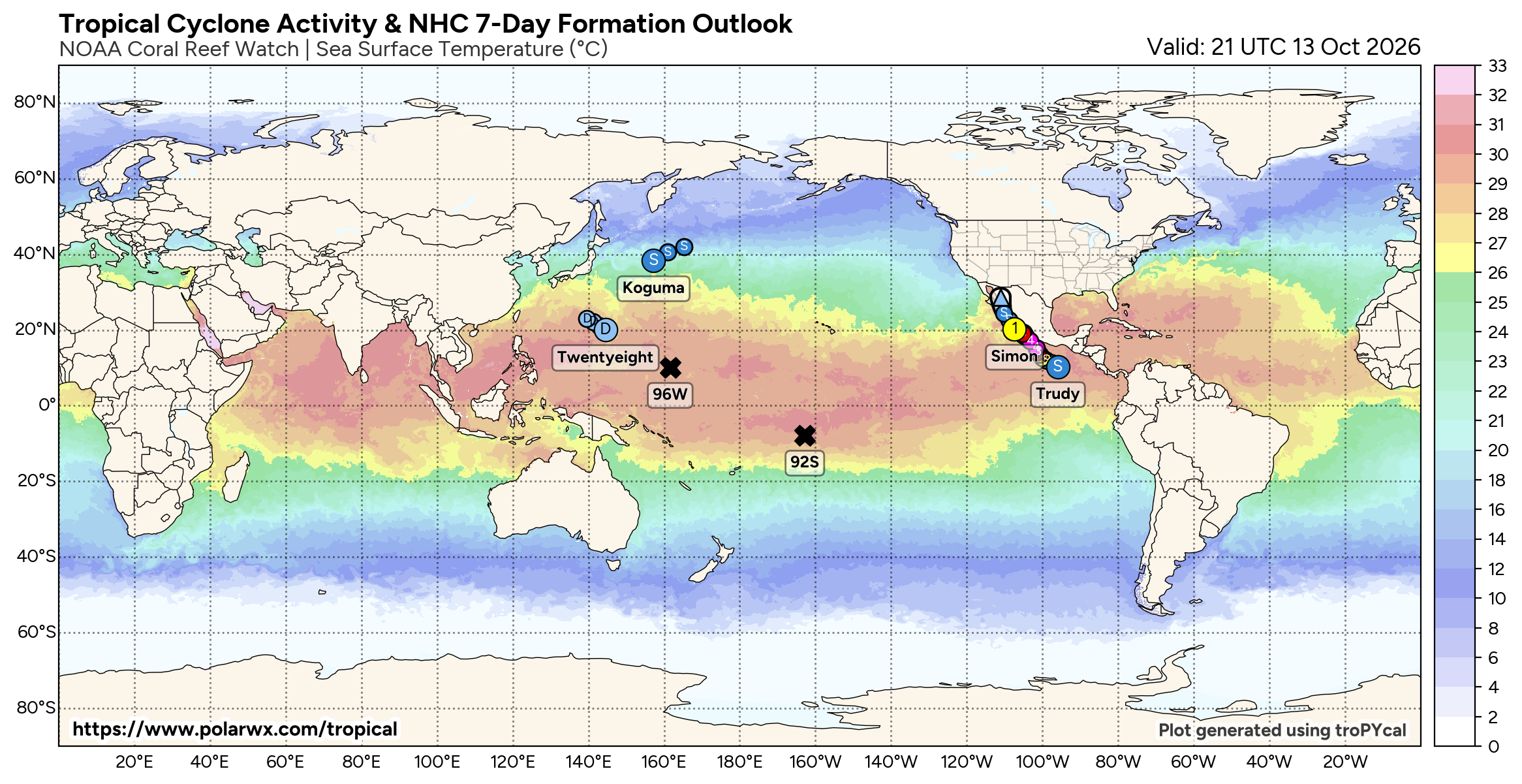 3 Week Tropical Cyclone Formation Probability//10/13/26 