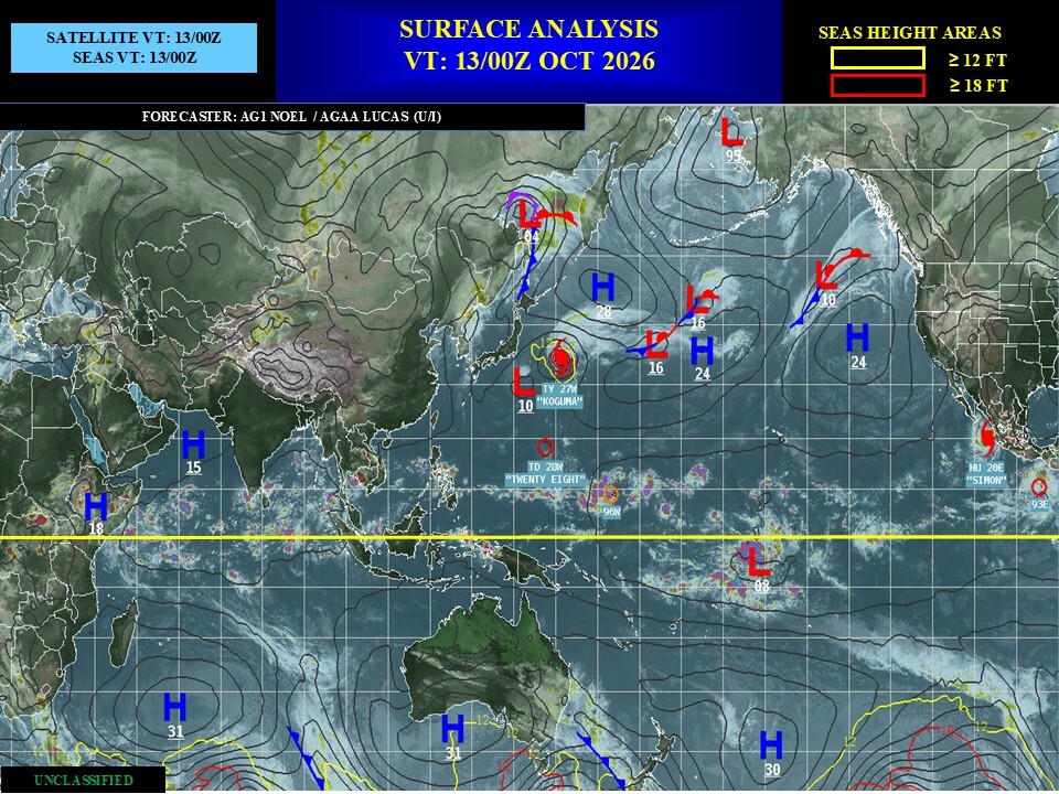 ILES SOEURS: Maurice/Réunion/Rodrigues/Agaléga/Tromelin: relevés & analyses climatologiques du 13/10/26
