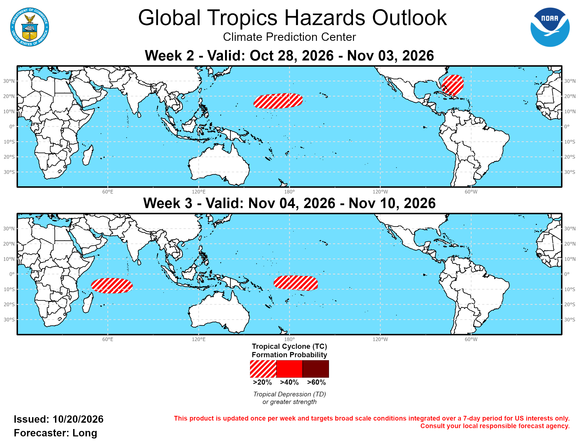 3 Week Tropical Cyclone Formation Probability//10/20/26