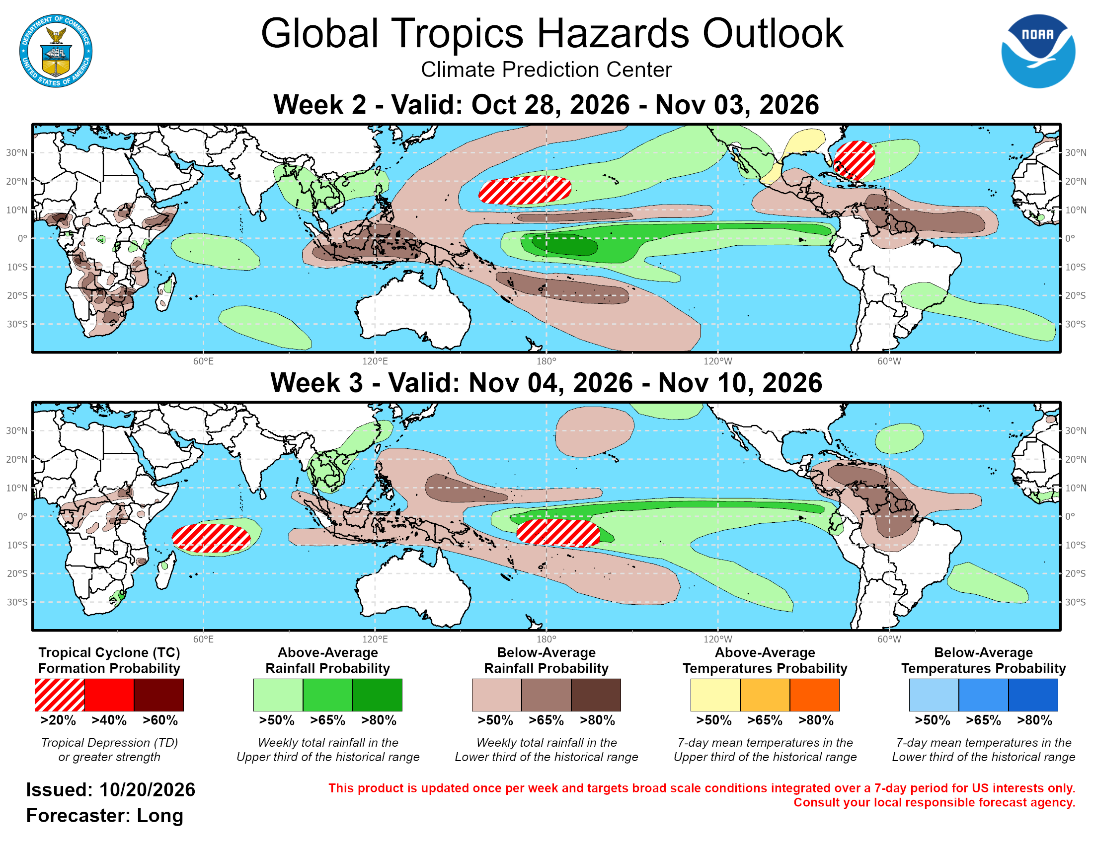 3 Week Tropical Cyclone Formation Probability//10/20/26