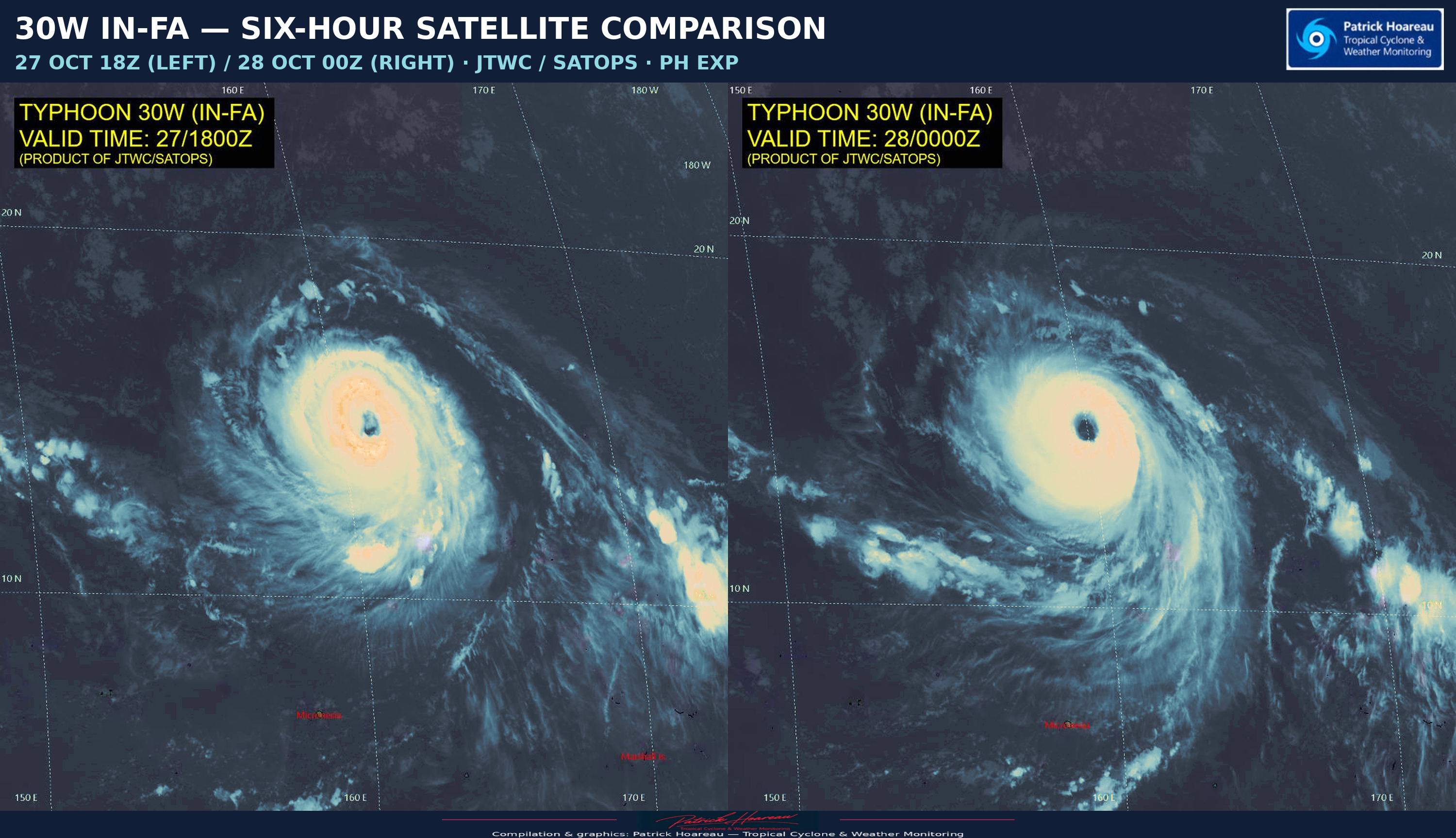 10/28/26 0300 UTC: Typhoon 30W (In-fa): US Category 4, forecast to reach Super Typhoon Intensity in 12hours//